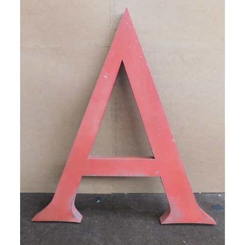 604 - Large metal display letter A
(Part of the external name signage from the old Renaissance Hotel in Ma... 