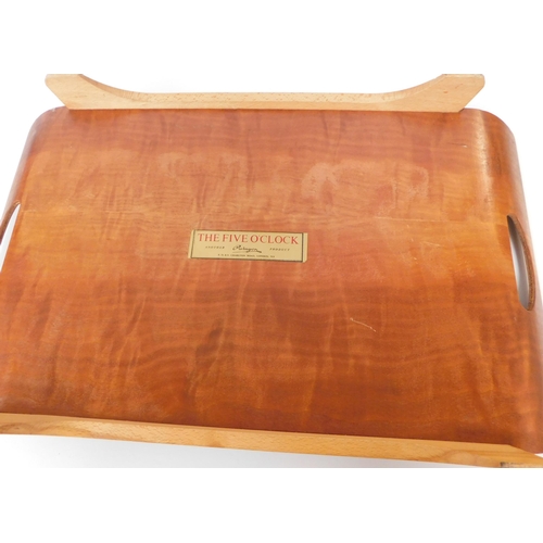 61 - The five o'clock/Paragon - wooden tray - & inlaid wood tray