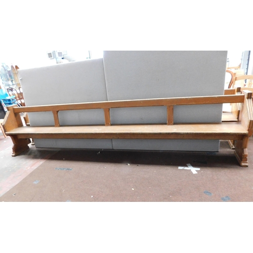 611 - Vintage 12ft church pew