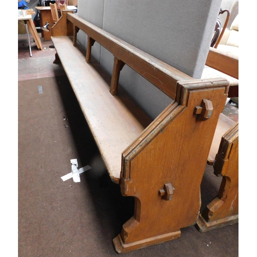 611 - Vintage 12ft church pew