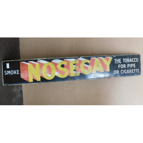 612 - Large vintage 'Nosegay' tabacco enameled sign (72