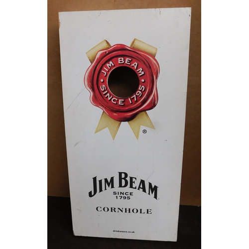 616 - Jim Bean wooden 'cornhole' game - no bean bags (48