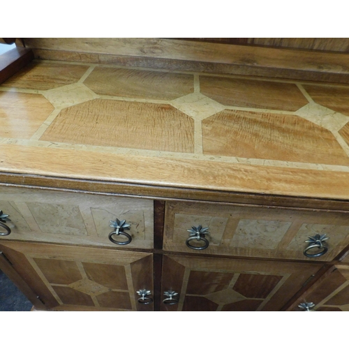 624 - Heavy inlaid sideboard