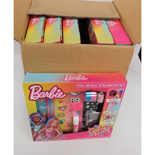 667 - Six new and boxed Barbie foil and reveal sets