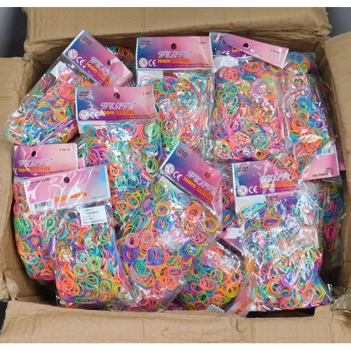 677 - Box of approx. 300 packs of loom bands