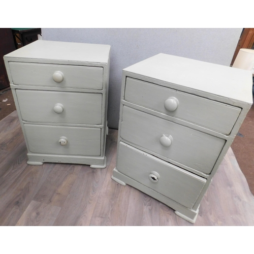 803 - 2 Three drawer chests