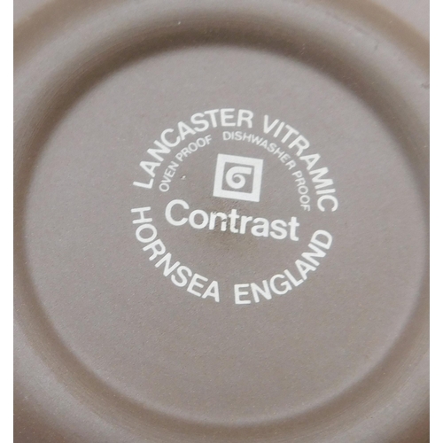 44 - Hornsea Pottery - Lancaster Vitramic/Contrast pattern ceramics...