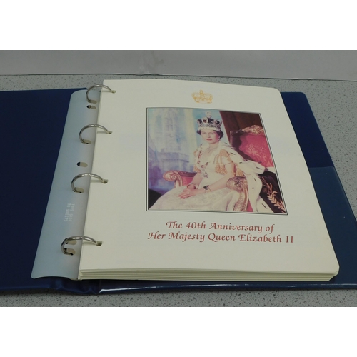 275 - Stamp album - 40th Anniversary of the Coronation Queen Elizabeth II