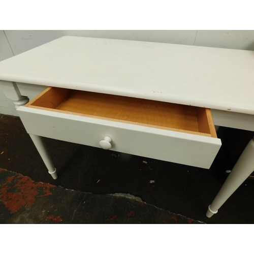 616 - White kitchen table with drawer