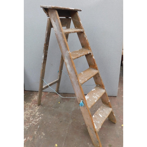 817 - Wooden decorator ladders...