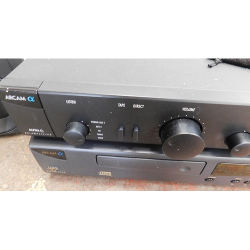 598A - Arcam Alpha CD player and Amp including four Wharfedale speakers in working order