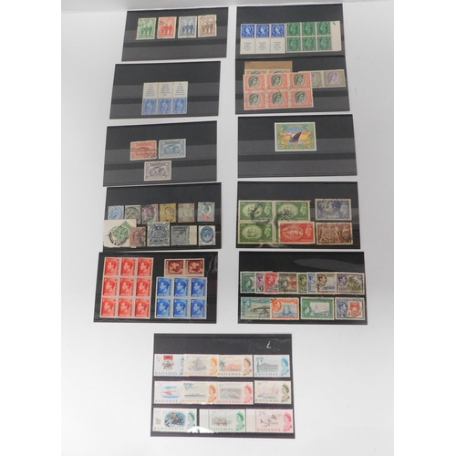 144 - Commonwealth stamps - on eleven stock cards