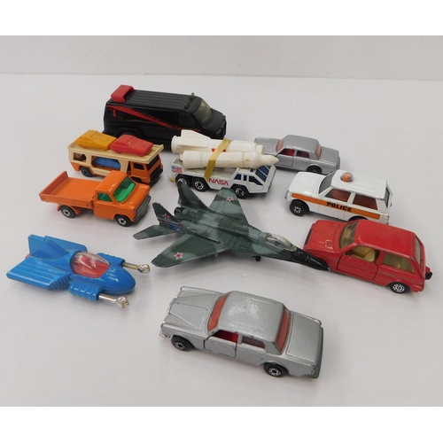 21 - Mixed - die cast models including - A Team van & Superman