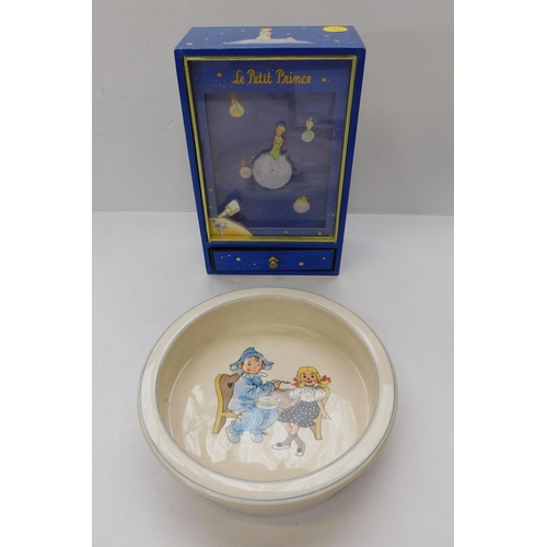 243 - French musical box/Le Petit Prince -  & Andy Pandy bowl