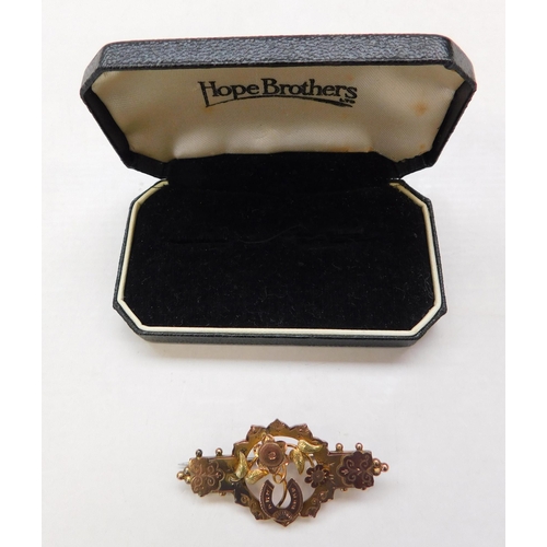 260 - Victorian - 9ct gold/sweetheart brooch