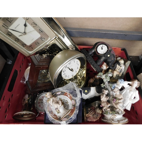 283 - Mixed items - including clocks & ceramics  
GREEN SALE - SPEND £1 - AVOID THE GROUND - no commission... 