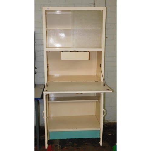 560 - Vintage kitchen cabinet with glazed doors