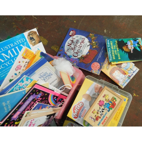 577 - Assortment of children's books, games etc.