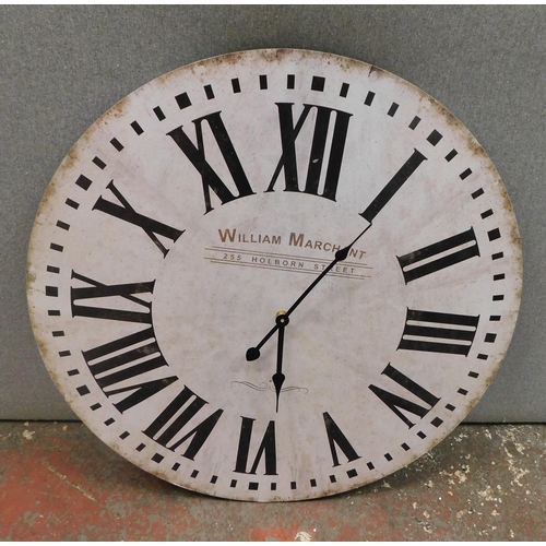 622 - Large William Marchant clock - battery needed