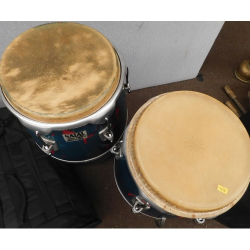 659 - Pair of Natal Super Latin percussion drums with cases