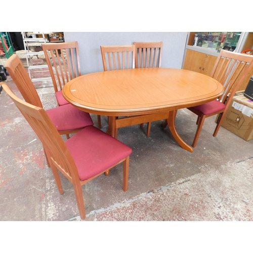 764 - Marcoan extending dining table and 6 chairs