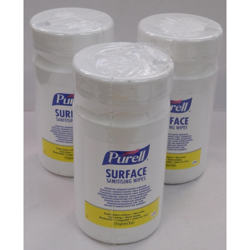 791 - Three Purell surface sanitising wipes