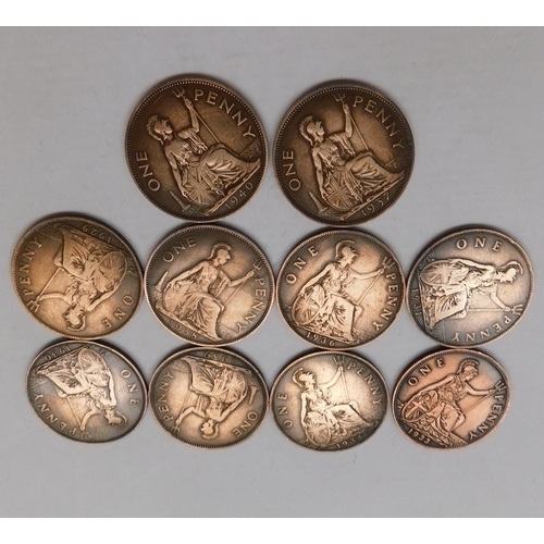 98 - Pre decimal - One Penny coins/mixed dates