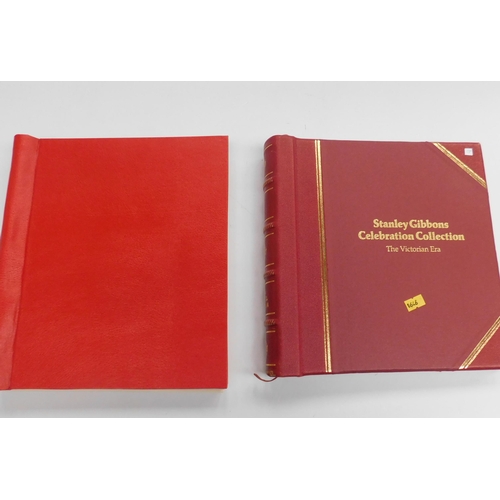 Two Stanley Gibbons/printed stamp albums