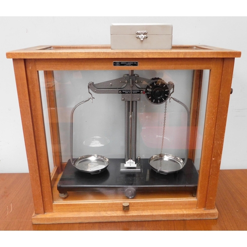 Quickway Chaindial Scales in a case by Griffin & George Ltd, with part ...