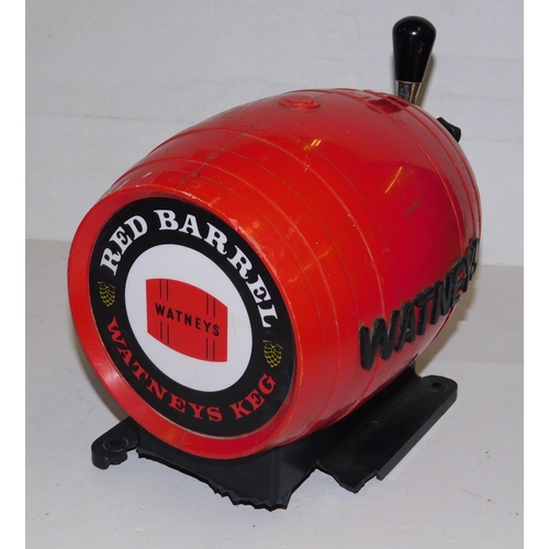 671 - Vintage Watney's red barrel keg beer pump (base as seen)...