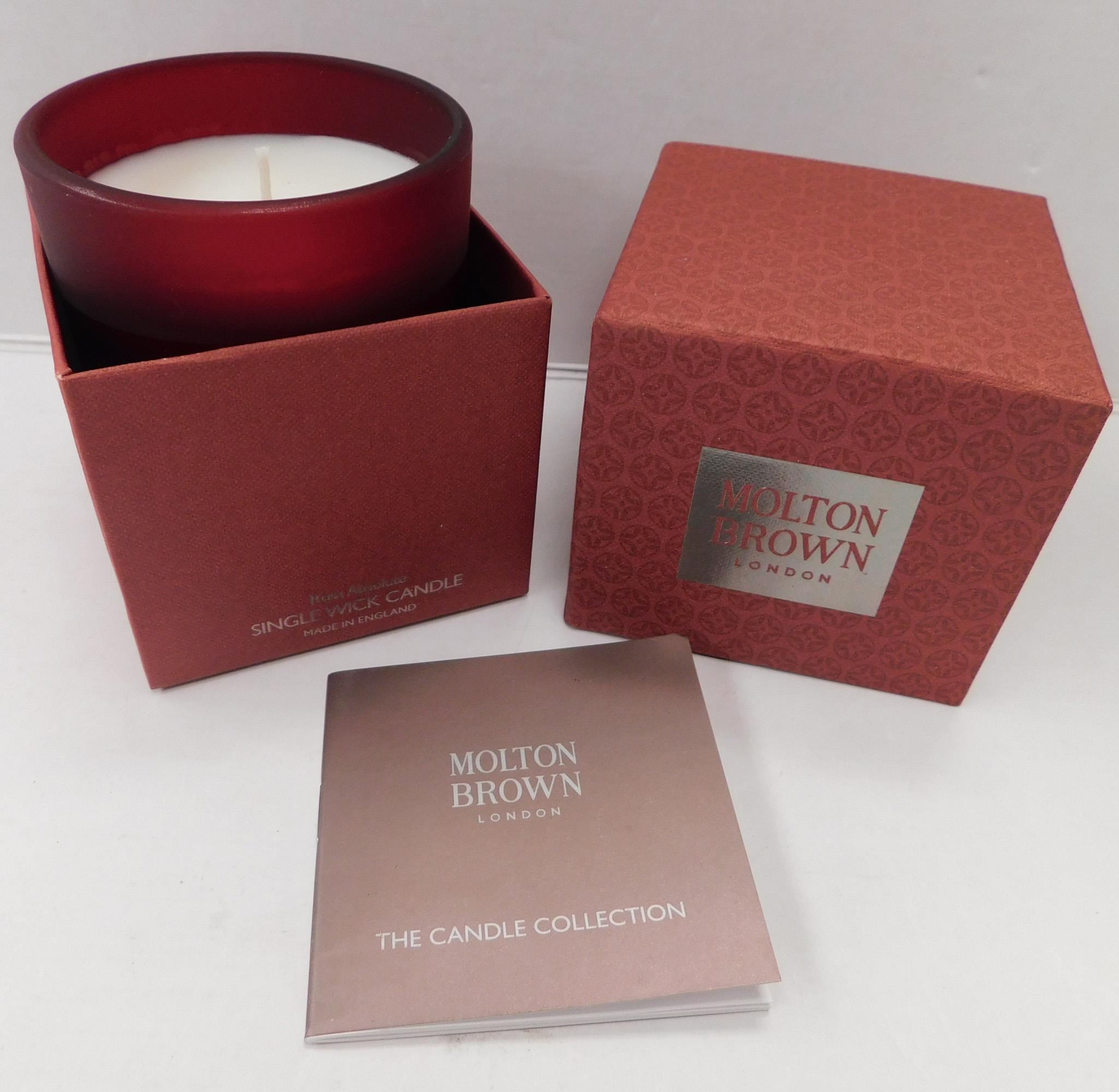 Molton Brown 180g single wick candle Rosa Absolute