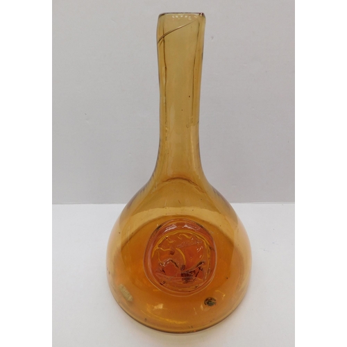 14 - Danish - amber glass/decanter - approx. 12