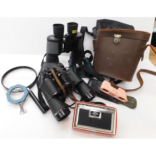 259 - Inpro Optics & Sports VU binoculars - & two magnifying glasses