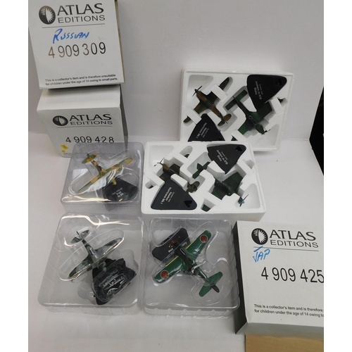 262 - Mixed - Atlas edition/die cast model planes - packaged as new