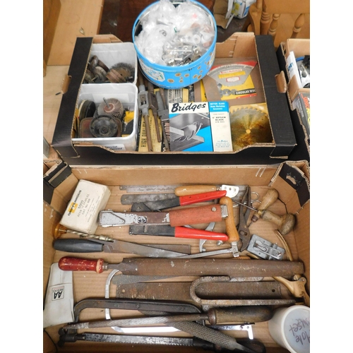 564 - Two boxes of assorted tools etc.