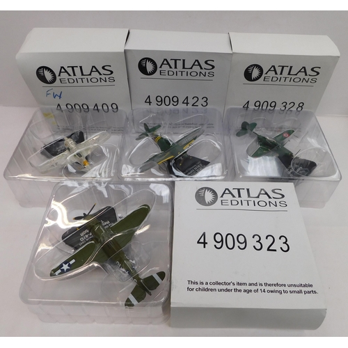 63 - Four - Atlas edition/die cast model planes - packaged as new