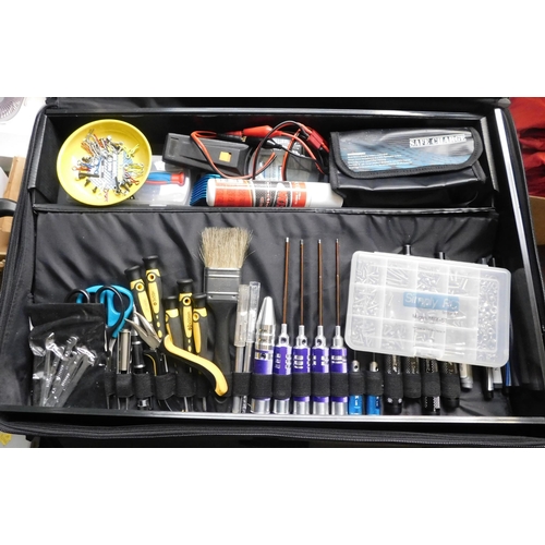 705 - Fasttrax Hauler transport bag with drawers, tools, spares, receiver 400, accessories, chargers, engi... 