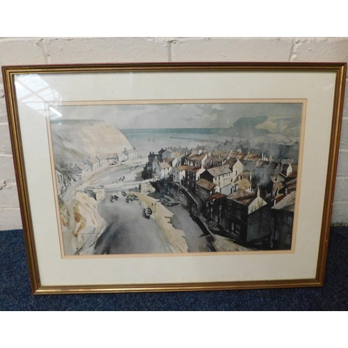 14A - Framed - Rowland print of Staithes