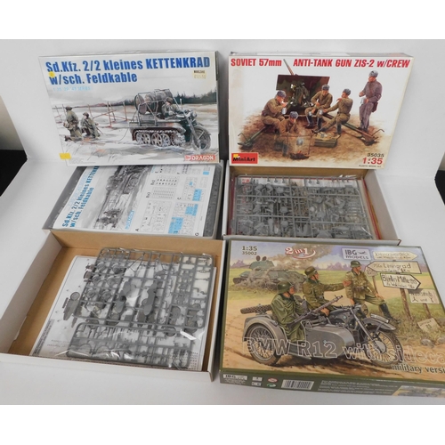 176 - Three - military model kits including - Dragon/Miniart & IBG models - boxed