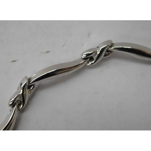 222 - 375 stamped - white gold bracelet