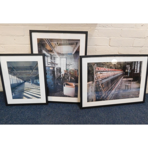 25 - Three - modern/industrial photographs - framed