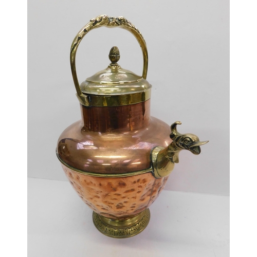 272 - Brass & copper - water carrier