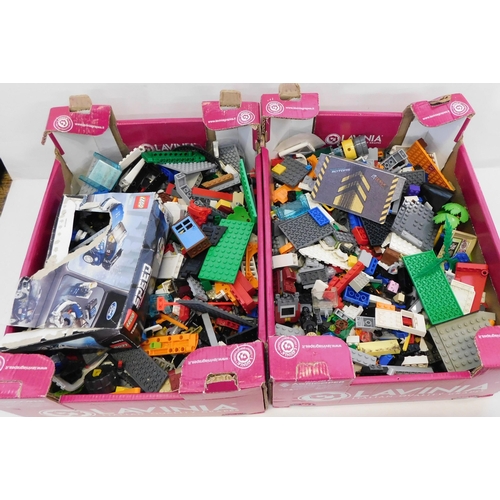 28 - Two - boxes of Lego/bricks & pieces