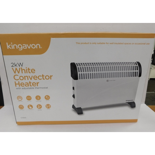 522 - King Avon 2kw white convector heater - As New