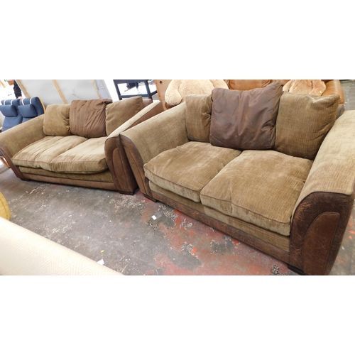 561 - Two seater and three seater matching sofas