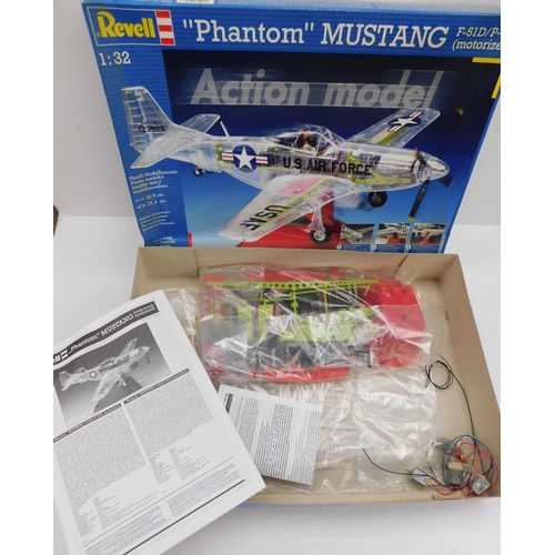 592 - New and boxed Revell 1:32 Phantom Mustang F-51D/P-51K motorised