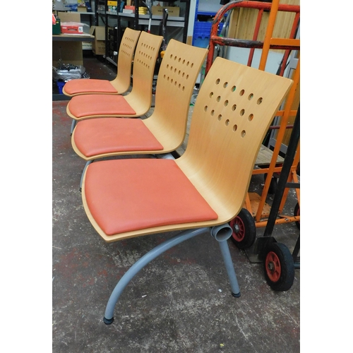 639A - Row of four reception chairs