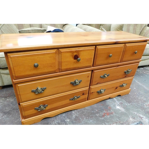 648 - Six drawer pine chest of drawers