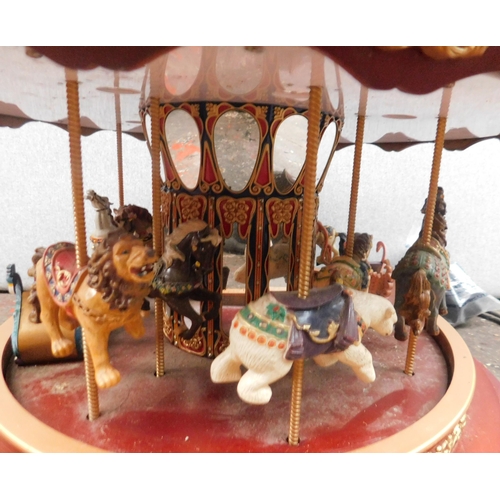 662 - Fairground carousel - lights up but needs attention to turntable