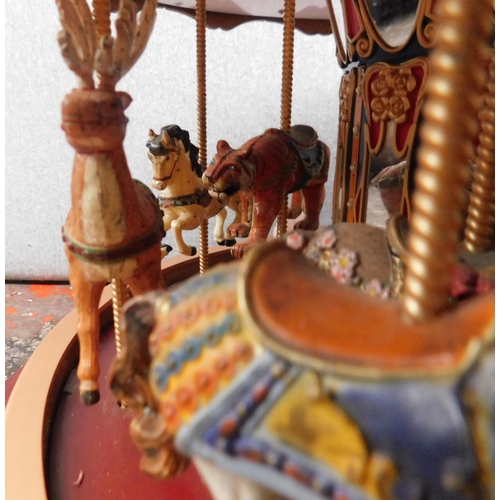 662 - Fairground carousel - lights up but needs attention to turntable